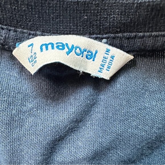 ⭐️ 5 for $25 AS FREE AS OCEAN WAVES Navy Short Sleeve Top Size 7 - Picture 4 of 4